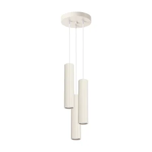 Hanglamp KARBON minimalistisch van – 3 lichtbronnen – L.19,5 x H.108 cm – beige Hanglamp KARBON minimalistisch van – 3 lichtbronnen – L.19,5 x H.108 cm – beige