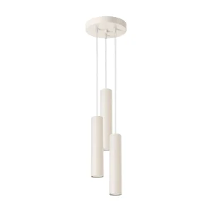 Hanglamp LAGOS zolder van – 3 lichtbronnen – L.19,5 x H.108 cm – beige Hanglamp LAGOS zolder van – 3 lichtbronnen – L.19,5 x H.108 cm – beige