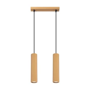 Hanglamp KARBON minimalistisch van – 2 lichtbronnen – L.30 x H.90 cm – gouden Hanglamp KARBON minimalistisch van – 2 lichtbronnen – L.30 x H.90 cm – gouden