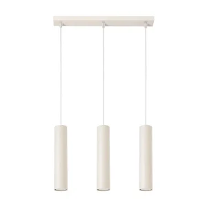 Hanglamp LAGOS zolder van – 3 lichtbronnen – L.45 x H.98 cm – beige Hanglamp LAGOS zolder van – 3 lichtbronnen – L.45 x H.98 cm – beige