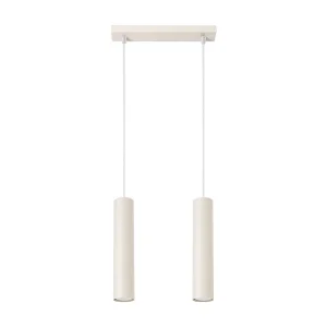 Hanglamp LAGOS zolder van – 2 lichtbronnen – L.30 x H.105 cm – beige Hanglamp LAGOS zolder van – 2 lichtbronnen – L.30 x H.105 cm – beige