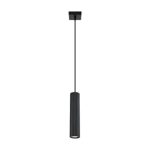 Hanglamp KARBON minimalistisch van – 1 lichtbronnen – L.8 x H.118 cm – zwart Hanglamp KARBON minimalistisch van – 1 lichtbronnen – L.8 x H.118 cm – zwart