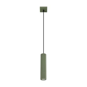 Hanglamp KARBON minimalistisch van – 1 lichtbronnen – L.8 x H.118 cm – olijfgroen Hanglamp KARBON minimalistisch van – 1 lichtbronnen – L.8 x H.118 cm – olijfgroen
