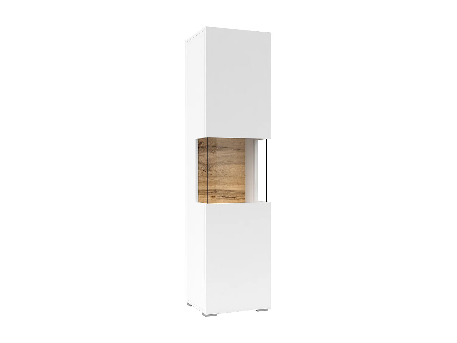 Glora 1-deurs vitrinekast Wit