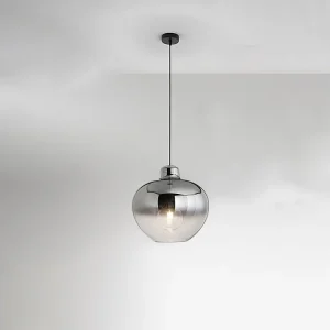 Hanglamp BOWL van gerookt en spiegelend glas, E27 fitting, max. 60W, modern en elegant design voor een stijlvol interieur – Perenz Hanglamp BOWL van gerookt en spiegelend glas, E27 fitting, max. 60W, modern en elegant design voor een stijlvol interieur – Perenz