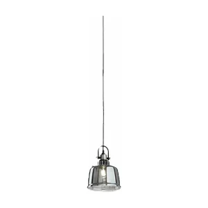Hanglamp van gerookt glas, modern en elegant design, diameter 23 cm, E27 fitting, in hoogte verstelbaar tot 150 cm – Perenz Hanglamp van gerookt glas, modern en elegant design, diameter 23 cm, E27 fitting, in hoogte verstelbaar tot 150 cm – Perenz