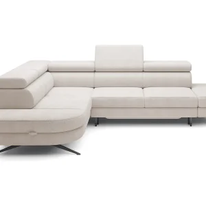 Hoekbank OTIS met slaapfunctie 131×207 cm, verstelbare hoofdsteunen, AURORA, linkeropstelling, 276x218x97 cm, beige Hoekbank OTIS met slaapfunctie 131×207 cm, verstelbare hoofdsteunen, AURORA, linkeropstelling, 276x218x97 cm, beige