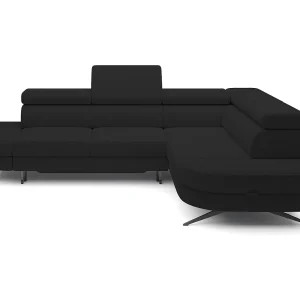 Hoekbank OTIS met slaapfunctie 131×207 cm, verstelbare hoofdsteunen, AURORA, rechteropstelling, 276x218x97 cm, zwart Hoekbank OTIS met slaapfunctie 131×207 cm, verstelbare hoofdsteunen, AURORA, rechteropstelling, 276x218x97 cm, zwart