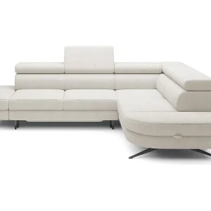 Hoekbank OTIS met slaapfunctie 131×207 cm, verstelbare hoofdsteunen, AURORA, rechteropstelling, 276x218x97 cm, wit Hoekbank OTIS met slaapfunctie 131×207 cm, verstelbare hoofdsteunen, AURORA, rechteropstelling, 276x218x97 cm, wit