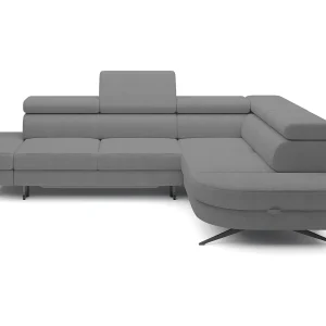 Hoekbank OTIS met slaapfunctie 131×207 cm, verstelbare hoofdsteunen, AURORA, rechteropstelling, 276x218x97 cm, grijs Hoekbank OTIS met slaapfunctie 131×207 cm, verstelbare hoofdsteunen, AURORA, rechteropstelling, 276x218x97 cm, grijs