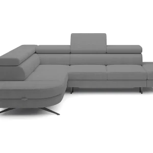 Hoekbank OTIS met slaapfunctie 131×207 cm, verstelbare hoofdsteunen, AURORA, linkeropstelling, 276x218x97 cm, grijs Hoekbank OTIS met slaapfunctie 131×207 cm, verstelbare hoofdsteunen, AURORA, linkeropstelling, 276x218x97 cm, grijs