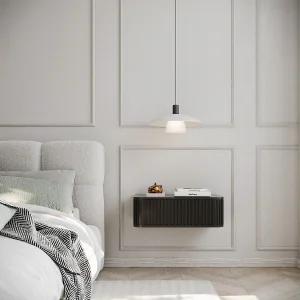 Hangend nachtkastje – 63 cm – zwart – OVARLO