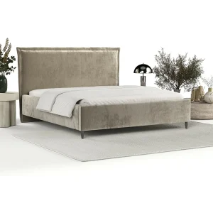Gestoffeerd bed Cape Cod – 120 x 200 cm – chenillestof – beige