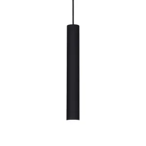 Grote zwart aluminium cilindrische ophanging Grote zwart aluminium cilindrische ophanging