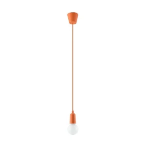 Hanglamp DIEGO modern van – 1 lichtbronnen – L.9 x H.90 cm – oranje Hanglamp DIEGO modern van – 1 lichtbronnen – L.9 x H.90 cm – oranje