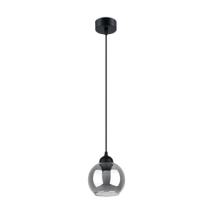 Hanglamp ALINO modern van – 1 lichtbronnen – L.15 x H.130 cm – zwart Hanglamp ALINO modern van – 1 lichtbronnen – L.15 x H.130 cm – zwart