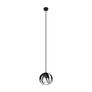 Hanglamp TULOS modern van – 1 lichtbronnen – L.16 x H.125 cm – zwart Hanglamp TULOS modern van – 1 lichtbronnen – L.16 x H.125 cm – zwart