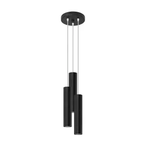 Hanglamp LAGOS modern van – 3 lichtbronnen – L.20 x H.110 cm – zwart Hanglamp LAGOS modern van – 3 lichtbronnen – L.20 x H.110 cm – zwart