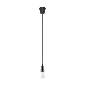 Hanglamp DIEGO modern van – 1 lichtbronnen – L.9 x H.90 cm – zwart Hanglamp DIEGO modern van – 1 lichtbronnen – L.9 x H.90 cm – zwart
