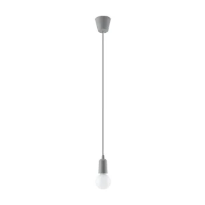Hanglamp DIEGO modern van – 1 lichtbronnen – L.9 x H.90 cm – grijs Hanglamp DIEGO modern van – 1 lichtbronnen – L.9 x H.90 cm – grijs