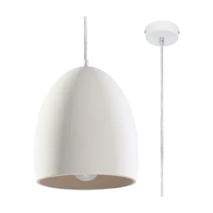 Hanglamp FLAWIUSZ modern van – 1 lichtbronnen – L.30 x H.122 cm – wit Hanglamp FLAWIUSZ modern van – 1 lichtbronnen – L.30 x H.122 cm – wit