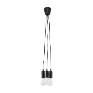 Hanglamp DIEGO modern van – 3 lichtbronnen – L.15 x H.90 cm – zwart Hanglamp DIEGO modern van – 3 lichtbronnen – L.15 x H.90 cm – zwart