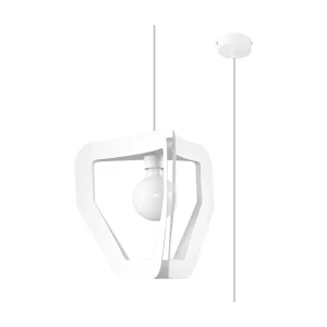 Hanglamp TRES industrieel van – 1 lichtbronnen – L.33 x H.130 cm – wit Hanglamp TRES industrieel van – 1 lichtbronnen – L.33 x H.130 cm – wit