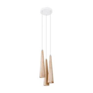 Hanglamp SULA Scandinavisch van – 3 lichtbronnen – L.20 x H.120 cm – natuurlijk hout Hanglamp SULA Scandinavisch van – 3 lichtbronnen – L.20 x H.120 cm – natuurlijk hout