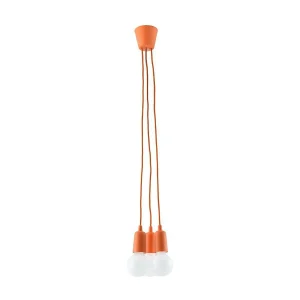 Hanglamp DIEGO modern van – 3 lichtbronnen – L.15 x H.90 cm – oranje Hanglamp DIEGO modern van – 3 lichtbronnen – L.15 x H.90 cm – oranje