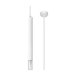 Hanglamp WEZYR modern van – 1 lichtbronnen – L.8 x H.120 cm – wit Hanglamp WEZYR modern van – 1 lichtbronnen – L.8 x H.120 cm – wit