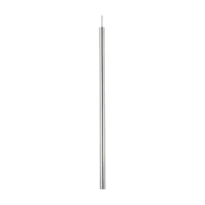 Grote LED-hanglamp van verchroomd metaal, ronde doorsnede Grote LED-hanglamp van verchroomd metaal, ronde doorsnede