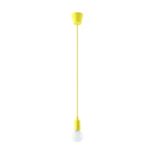 Hanglamp DIEGO modern van – 1 lichtbronnen – L.9 x H.90 cm – geel Hanglamp DIEGO modern van – 1 lichtbronnen – L.9 x H.90 cm – geel