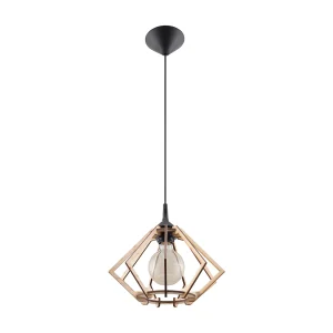 Hanglamp POMPELMO Scandinavisch van – 1 lichtbronnen – L.27,5 x H.90 cm – natuurlijk hout Hanglamp POMPELMO Scandinavisch van – 1 lichtbronnen – L.27,5 x H.90 cm – natuurlijk hout