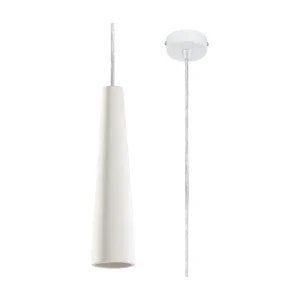 Hanglamp ELECTRA modern van  – 1 lichtbronnen – L.8 x H.132 cm – wit