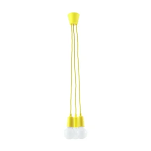 Hanglamp DIEGO modern van – 3 lichtbronnen – L.15 x H.90 cm – geel Hanglamp DIEGO modern van – 3 lichtbronnen – L.15 x H.90 cm – geel