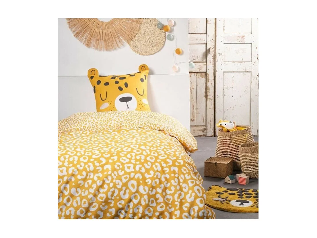 Grappig kinderbeddengoed - 140 x 200 cm - luipaardprint