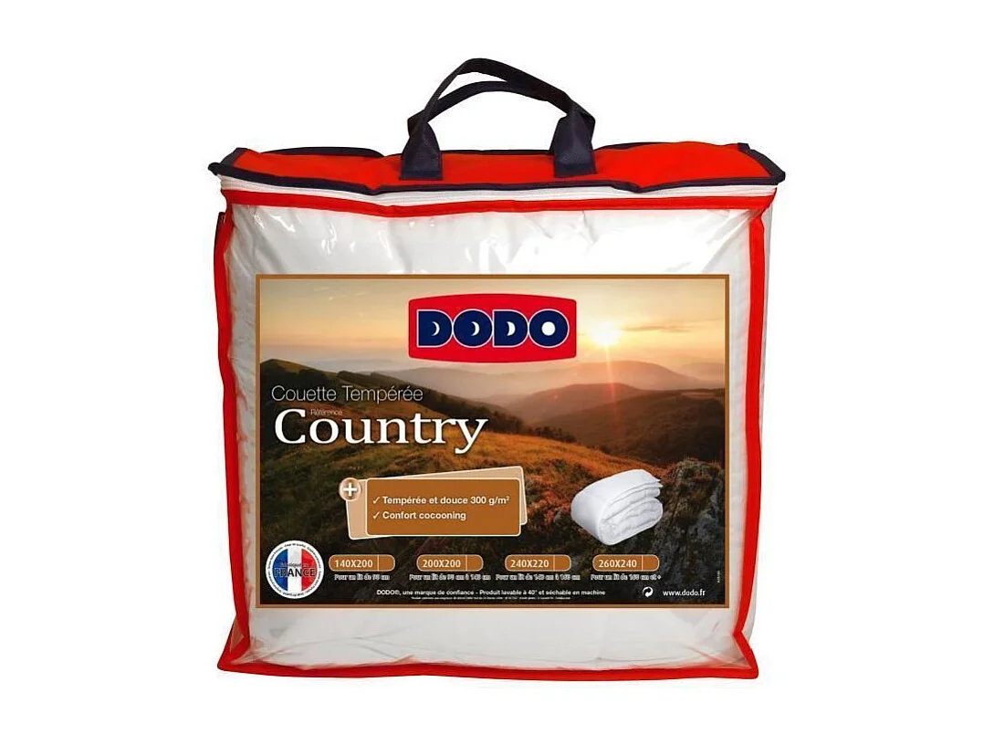 Getemperd dekbed Country DODO - Wit 140 x 200 cm