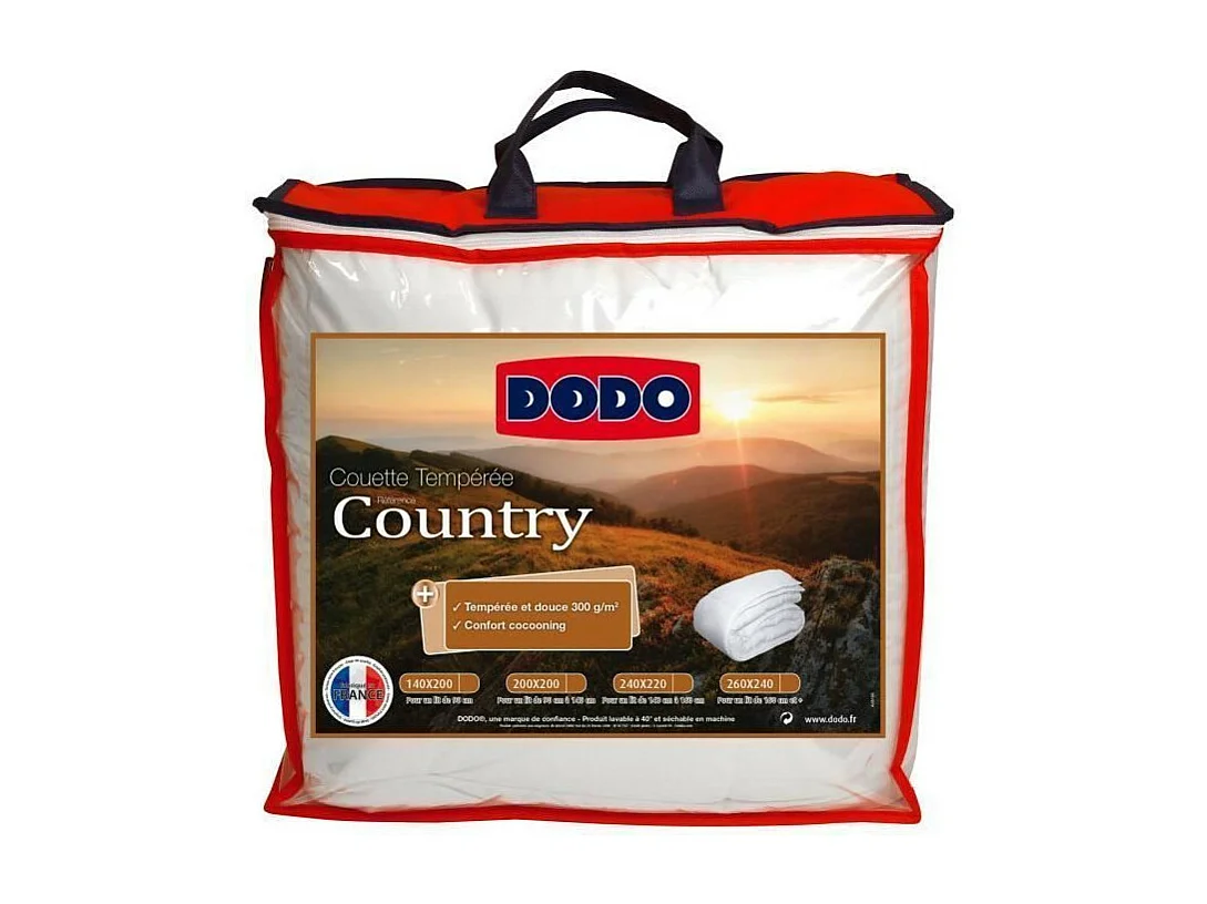 Getemperd dekbed Country DODO - 240 x 260 cm - Wit