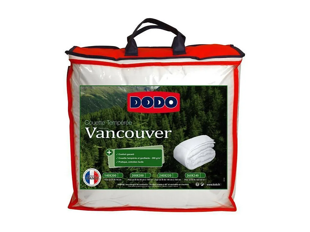 Gewatteerd dekbed Vancouver - 200 x 200 cm - Wit