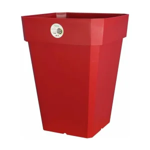 Grote Vierkante Kunststof Bloempot 65L – Rood 49x49x50cm Grote Vierkante Kunststof Bloempot 65L – Rood 49x49x50cm