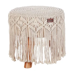 Hocker NAWABAD Beige Katoen Hocker NAWABAD Beige Katoen