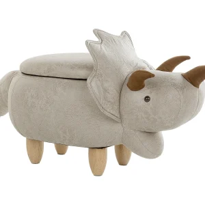Hocker kunstleer grijs TRICERATOPS Hocker kunstleer grijs TRICERATOPS