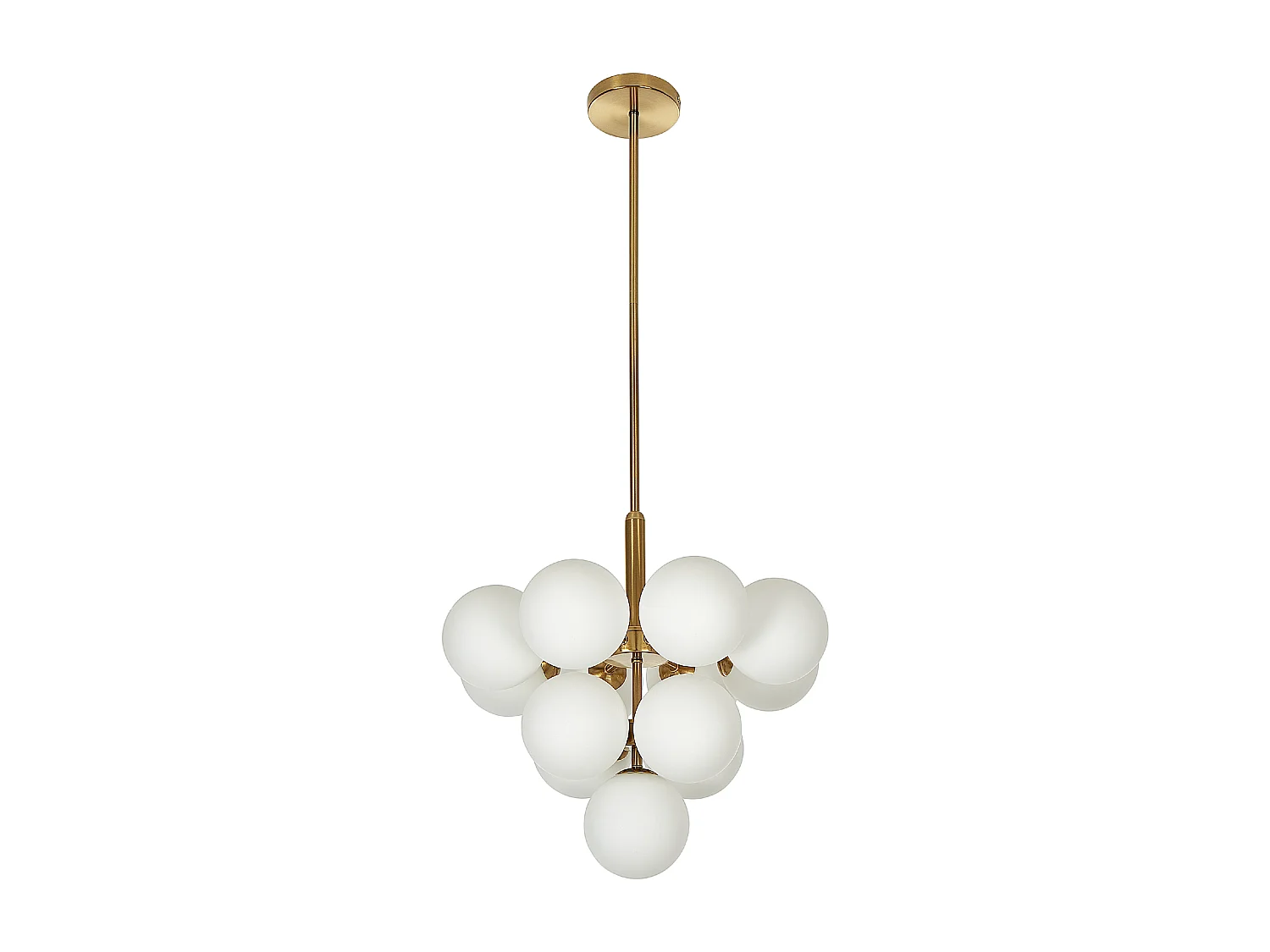 Hanglamp 13 lampen messing BIRRIE