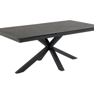 Heavir eetkamertafel 100×200/240cm met extra 1 plaat zwart.