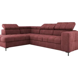 Hoekbank PABLOS met verstelbare hoofdsteun 279x201cm | Slapen & opbergen, Vogue Lichtrood, Links Hoekbank PABLOS met verstelbare hoofdsteun 279x201cm | Slapen & opbergen, Vogue Lichtrood, Links