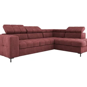 Hoekbank PABLOS met verstelbare hoofdsteun 279x201cm | Slapen & opbergen, Rouge Clair Vogue, Rechts Hoekbank PABLOS met verstelbare hoofdsteun 279x201cm | Slapen & opbergen, Rouge Clair Vogue, Rechts