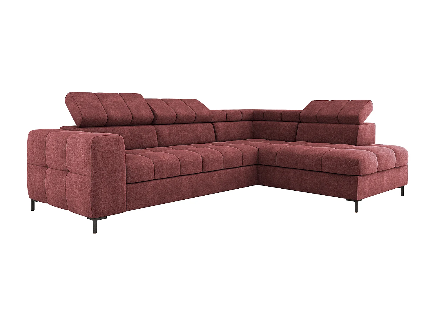Hoekbank PABLOS met verstelbare hoofdsteun 279x201cm | Slapen & opbergen, Rouge Clair Vogue, Rechts