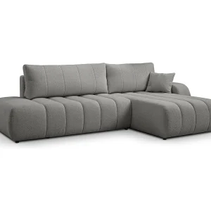 Hoekbank met slaapfunctie BALOO – Modern design, hoge functionaliteit, comfortabele zitting, duurzame materialen, kleur lichtgrijs, rechts Hoekbank met slaapfunctie BALOO – Modern design, hoge functionaliteit, comfortabele zitting, duurzame materialen, kleur lichtgrijs, rechts