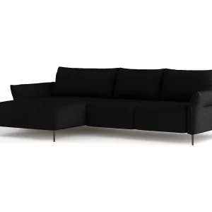 Hoekbank LUIS met bedfunctie – Moderne bank met opbergruimte 255×165 cm, Sofa Boxspring, Zwart, Links Hoekbank LUIS met bedfunctie – Moderne bank met opbergruimte 255×165 cm, Sofa Boxspring, Zwart, Links