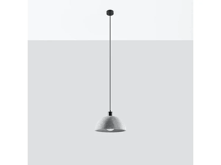 Hanglamp PABLITO industrieel van - 1 lichtbronnen - L.30 x H.120 cm - grijs